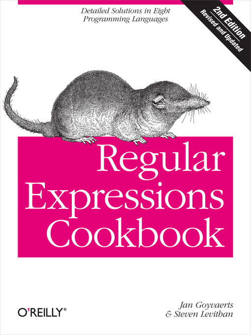 Title details for Regular Expressions Cookbook by Jan Goyvaerts - Available